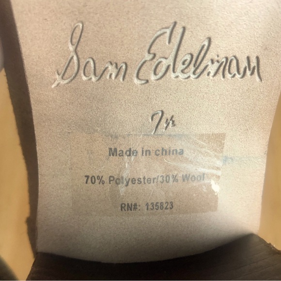 Sam Edelman Combat Boots Gray Manchester Sz 7.5 Lace Up Booties - Picture 8 of 8